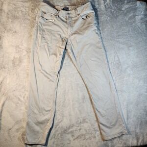 Polo Ralph Lauren Chinos Mens 34x34 Beige Stretch Straight Fit Blue Label Preppy